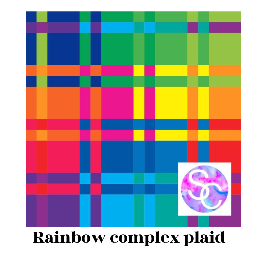 Rainbow Complex Plaid | Fabric by the metre